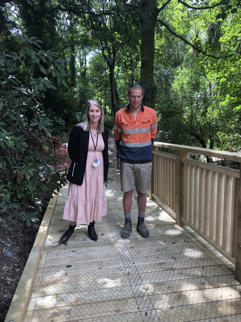 March 25 Annette Houston Timaru District Council and Fergus from Recreation Construction